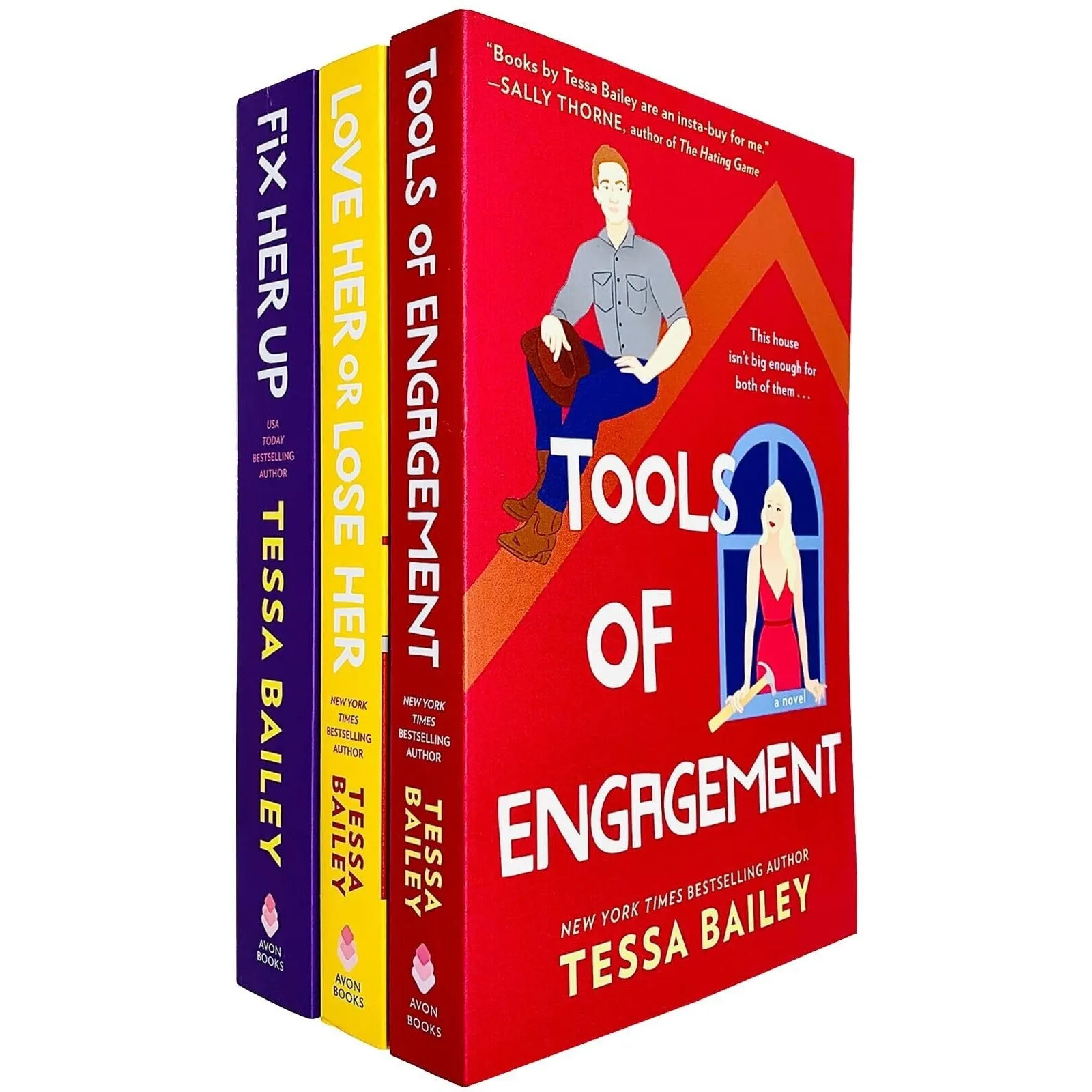 Hot And Hammered Series 3 Books Collection Set by Tessa Bailey (Fix Her Up,Love Her or Lose Her,Tools of Engagement)