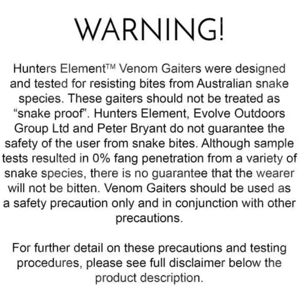 Hunters Element Venom Gaiter V2