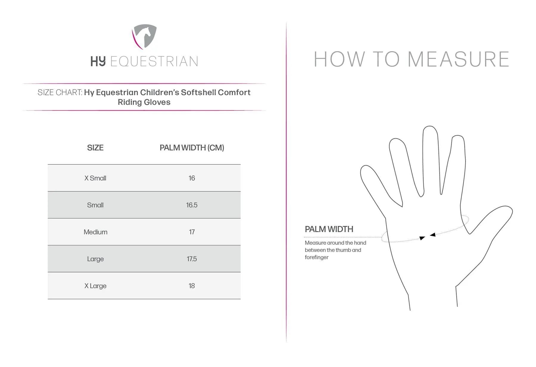 Hy Equestrian Children's Softshell Comfort Horse Riding Gloves