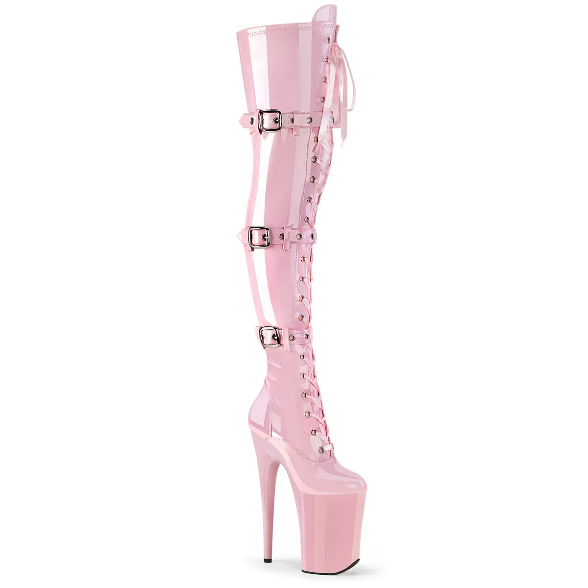INFINITY-3028  Baby Pink Stretch Patent/Baby Pink