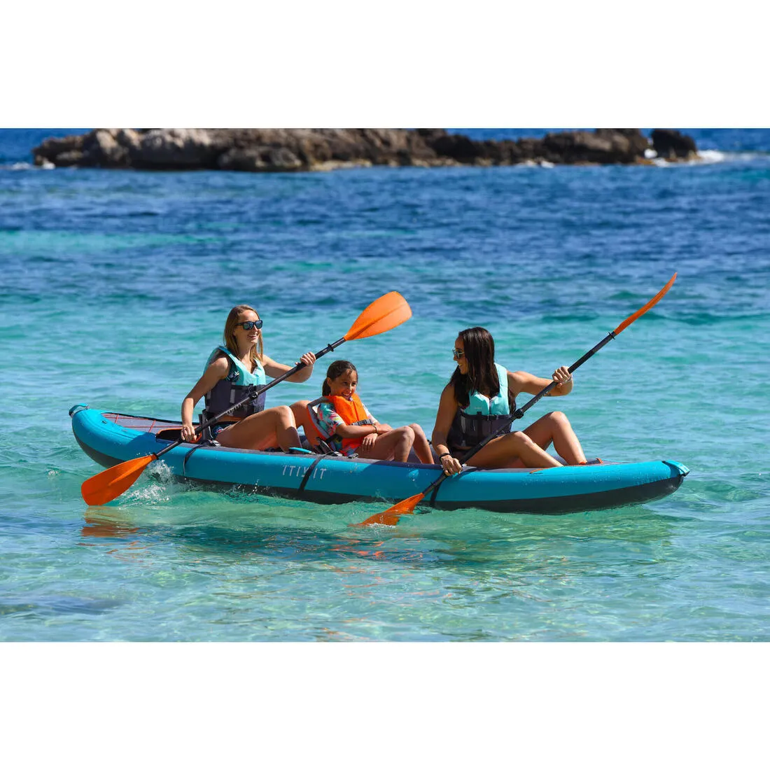 Inflatable 2/3 person touring Kayak High-pressure Bottom - X100 