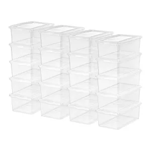 IRIS USA, Inc. CNL-5 Storage Box, 5 Quart, Clear, 20 Pack