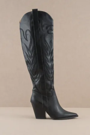 Josie Western Boot - Black - restock