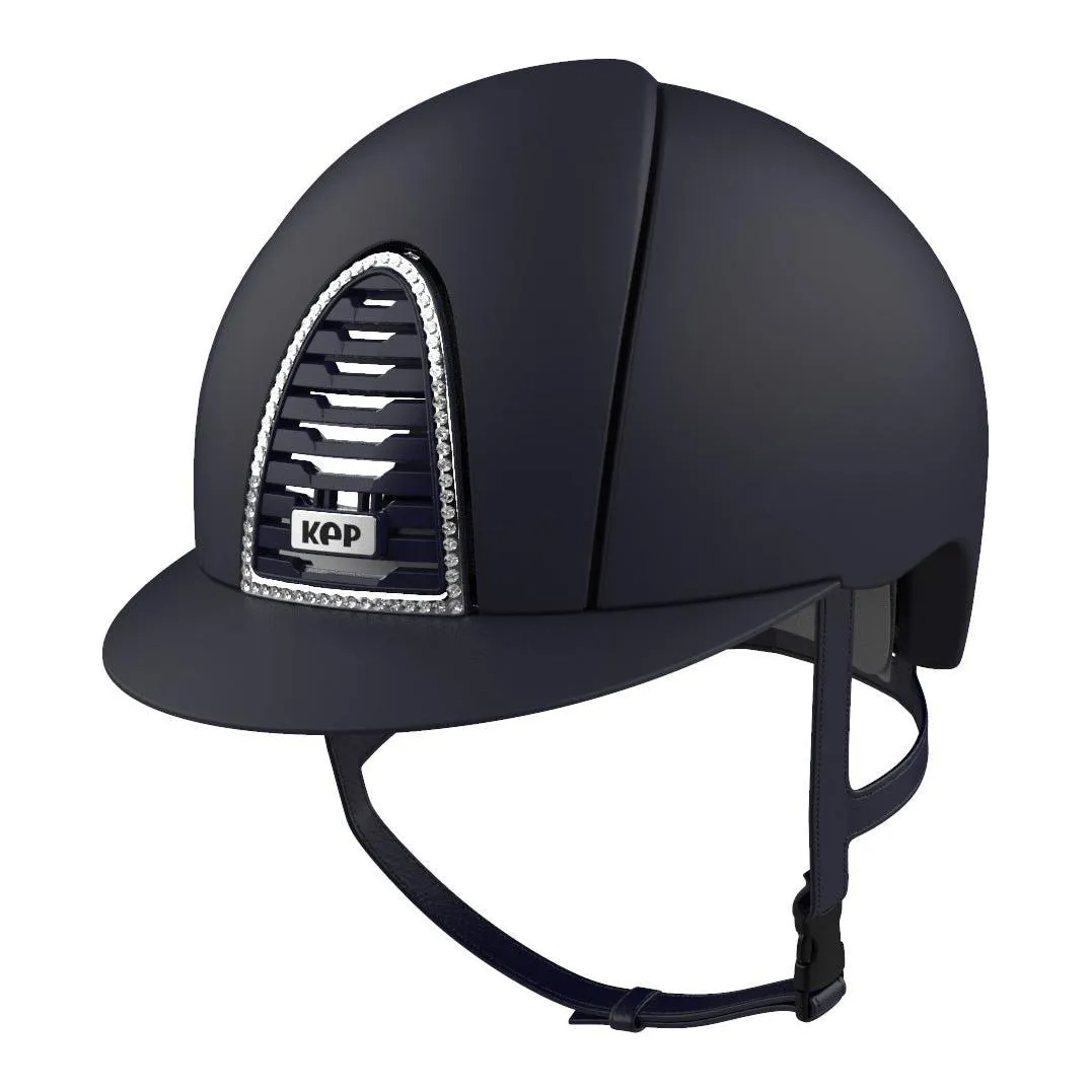 Kep Cromo 2.0 Jockey - Riding Hat - Textile Blue Swarovski