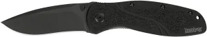 Kershaw Blur Black 1670BLK EDC Folding Pocket Knife - Made in USA