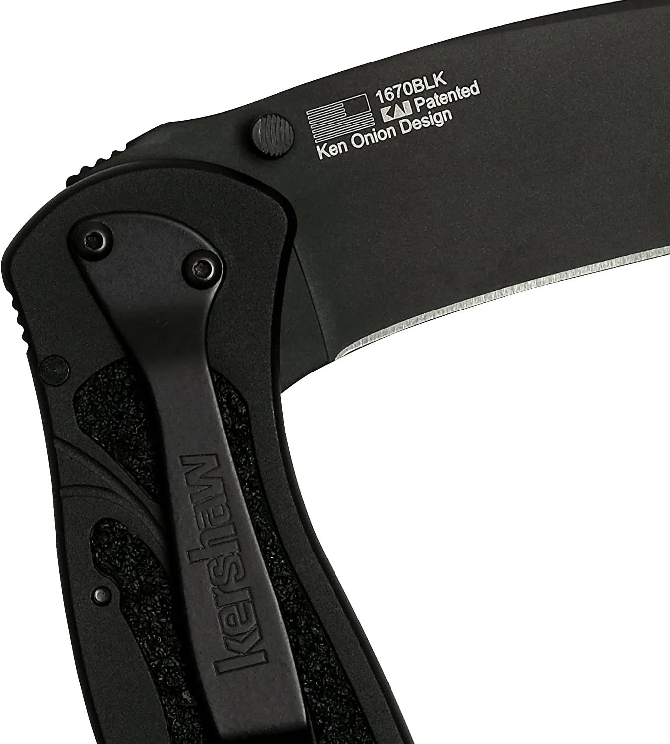 Kershaw Blur Black 1670BLK EDC Folding Pocket Knife - Made in USA