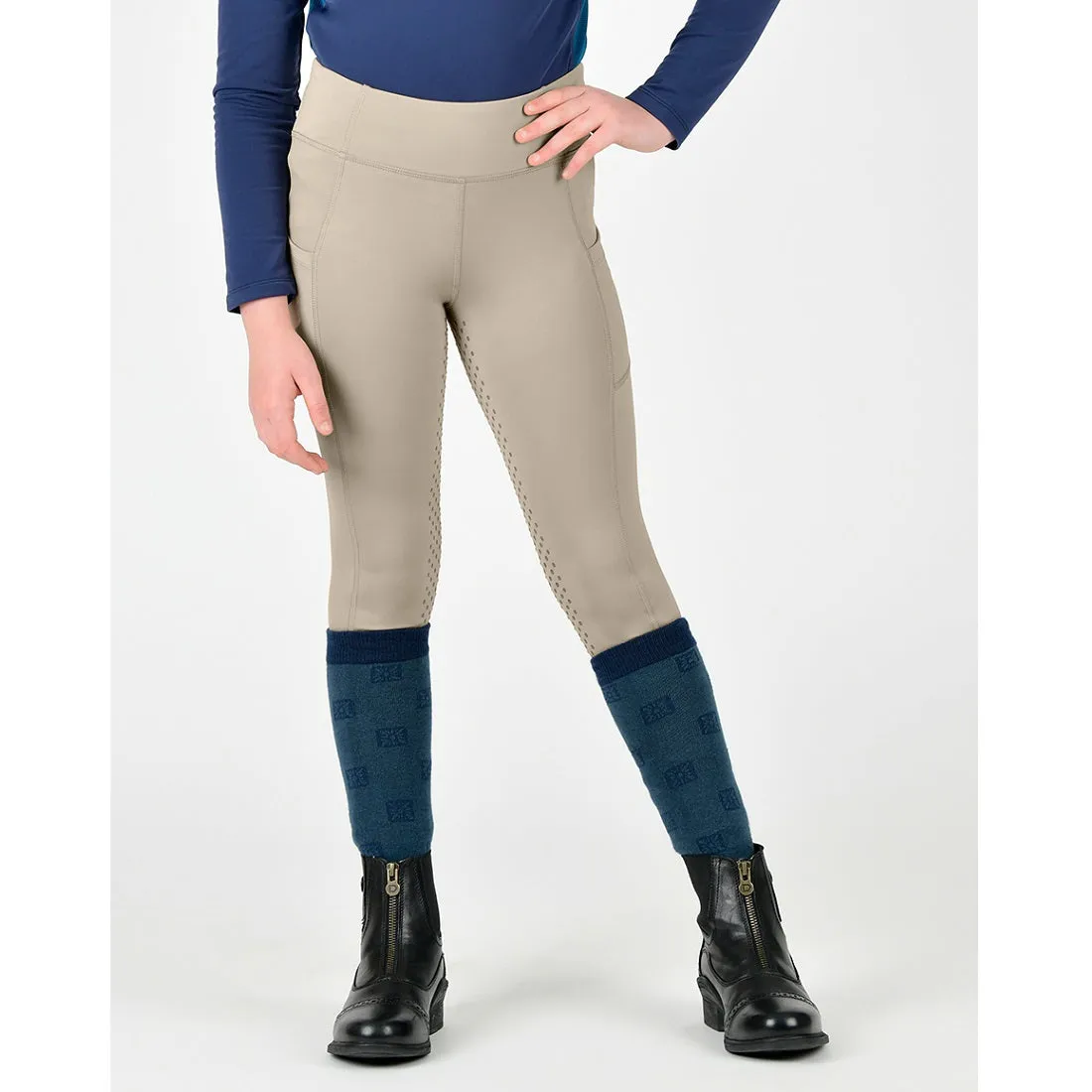 Kids Everyday Riding Tights - Beige