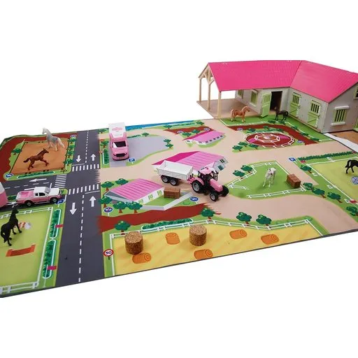 KIDS GLOBE HORSE RIDING SCHOOL PLAYMAT 100X150CM
