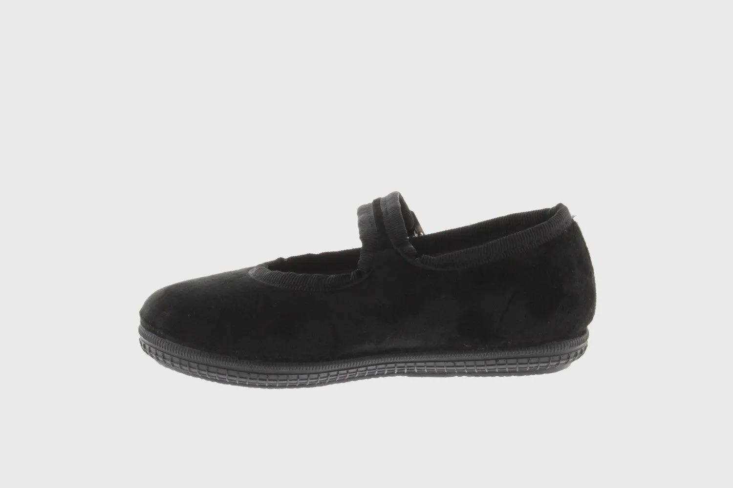 Kids Velvet Maryjane shoes (black)