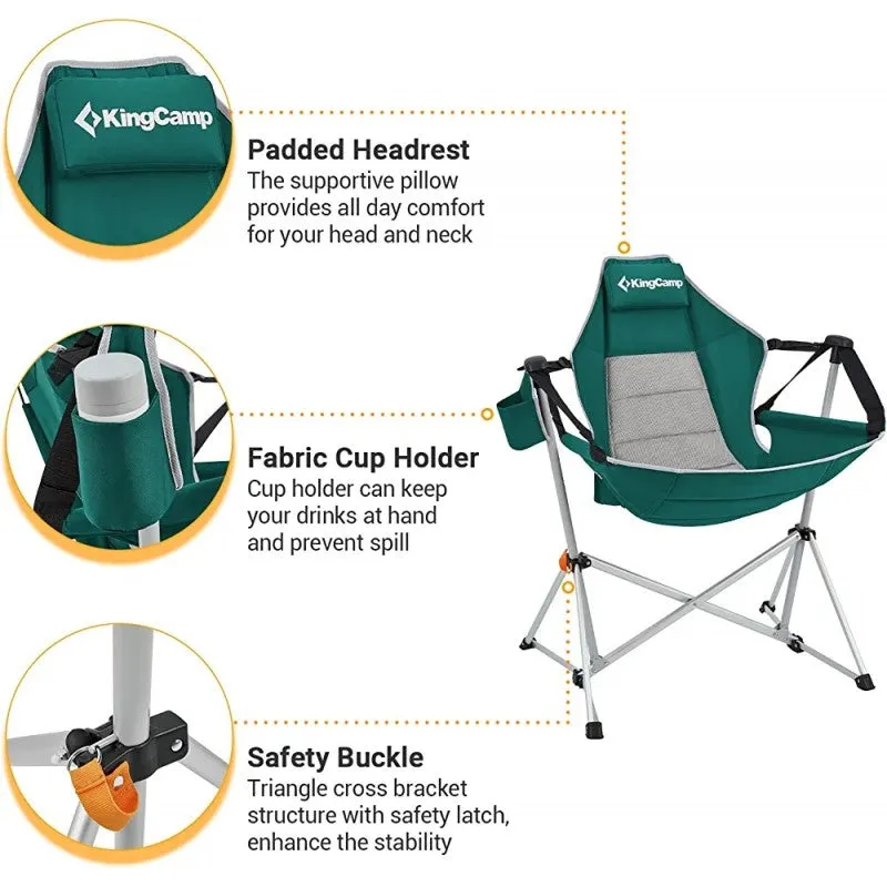 King Camp - Hammock Camp Recliner Chair  - Green/Gray