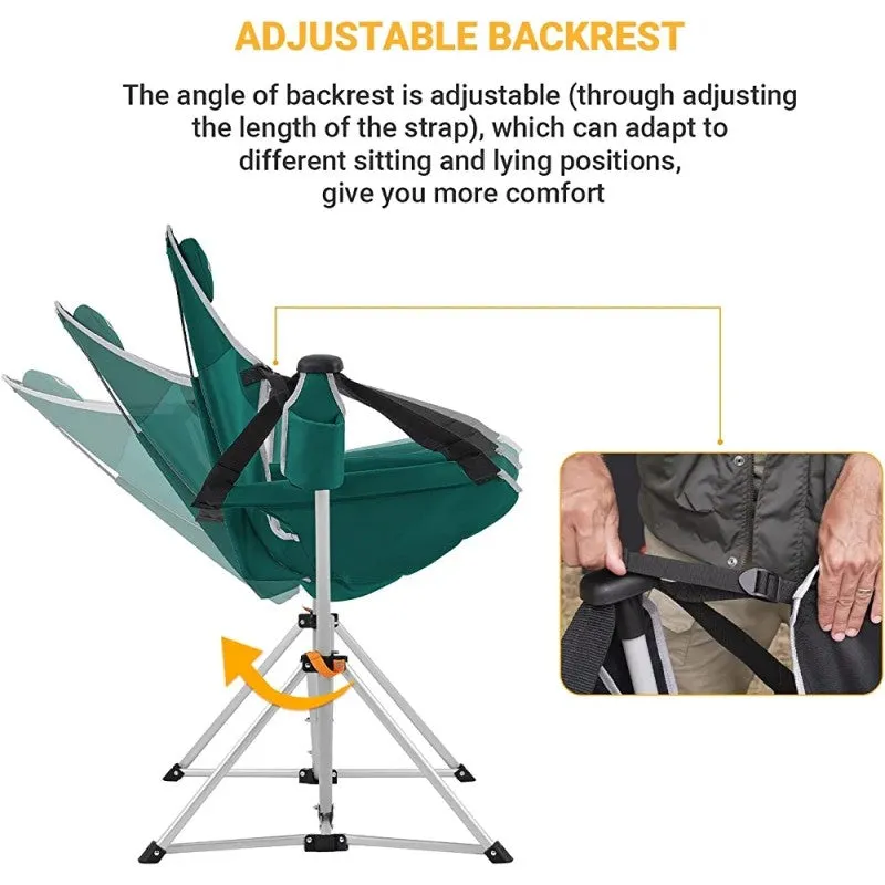 King Camp - Hammock Camp Recliner Chair  - Green/Gray