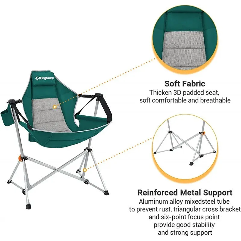 King Camp - Hammock Camp Recliner Chair  - Green/Gray