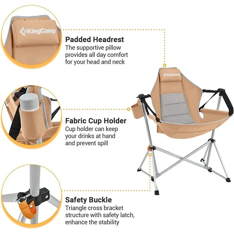 King Camp - Hammock Camp Recliner Chair  - Khaki/Grey
