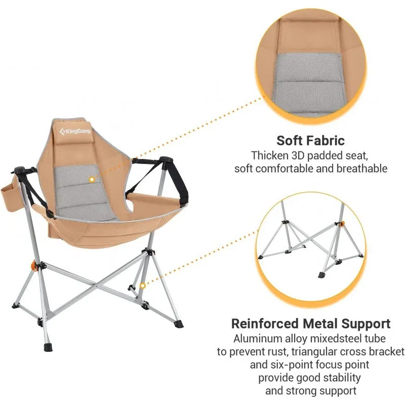 King Camp - Hammock Camp Recliner Chair  - Khaki/Grey