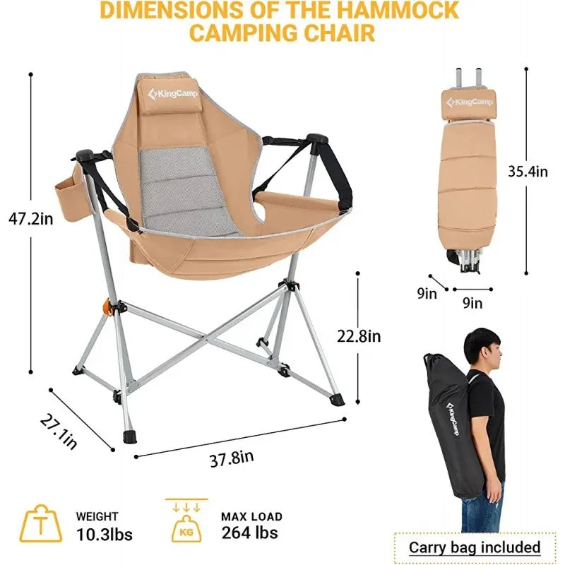 King Camp - Hammock Camp Recliner Chair  - Khaki/Grey