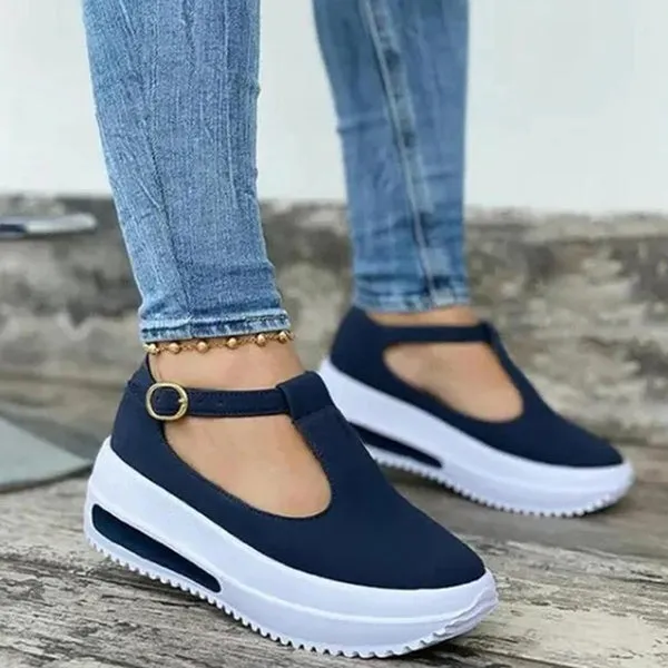Ladies Wedge Slippers High Heel Buckle Ankle Sandals Shoes