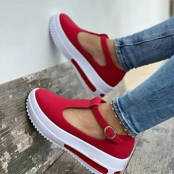 Ladies Wedge Slippers High Heel Buckle Ankle Sandals Shoes