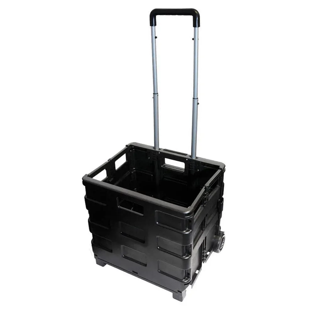 Large Car Boot Folding Cart Foldable Rolling Trolley Shopping Storage Box
