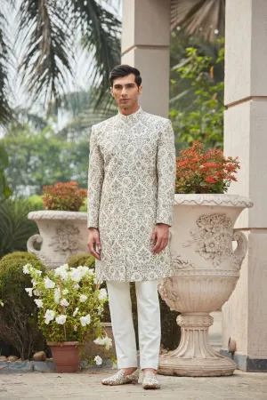 Laska Achkan Jacket With Kurta Set