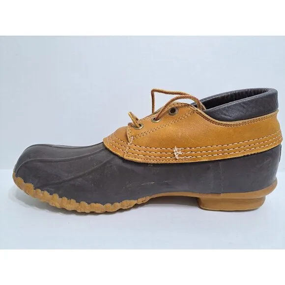 LL Bean Mens Size 9 BEAN BOOTS Leather Low Duck Hunting Rain Shoes USA Made