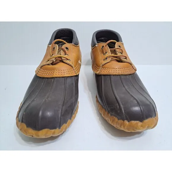 LL Bean Mens Size 9 BEAN BOOTS Leather Low Duck Hunting Rain Shoes USA Made