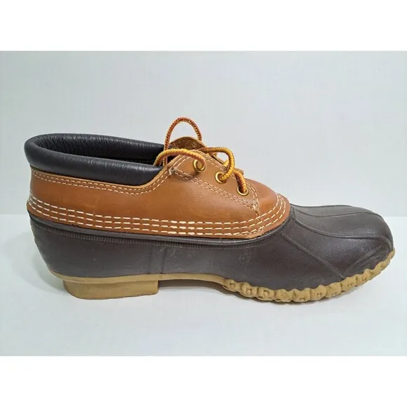 LL Bean Mens Size 9 BEAN BOOTS Leather Low Duck Hunting Rain Shoes USA Made