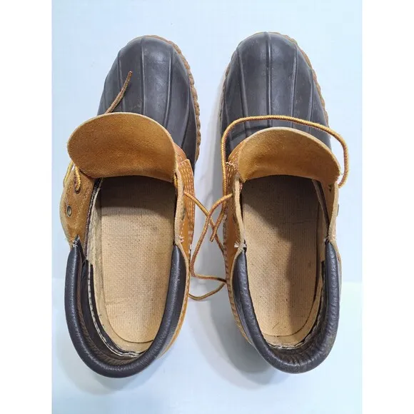 LL Bean Mens Size 9 BEAN BOOTS Leather Low Duck Hunting Rain Shoes USA Made