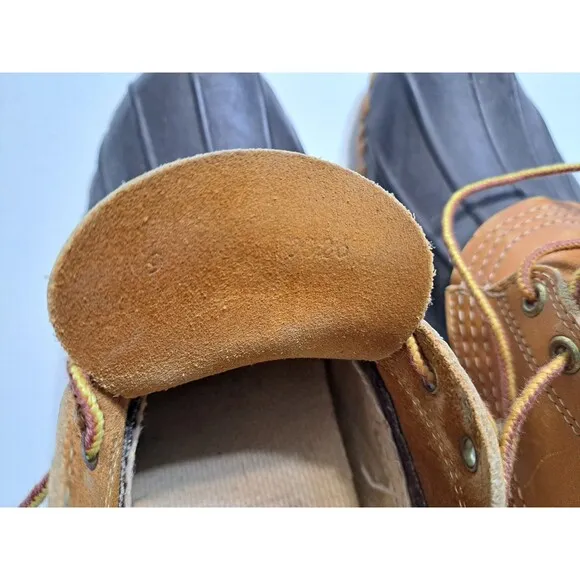 LL Bean Mens Size 9 BEAN BOOTS Leather Low Duck Hunting Rain Shoes USA Made