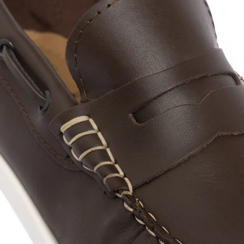 Loafers Boat 02 with Dark Brown Leather Bandage
