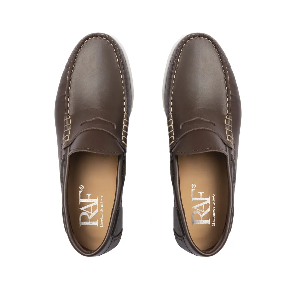Loafers Boat 02 with Dark Brown Leather Bandage