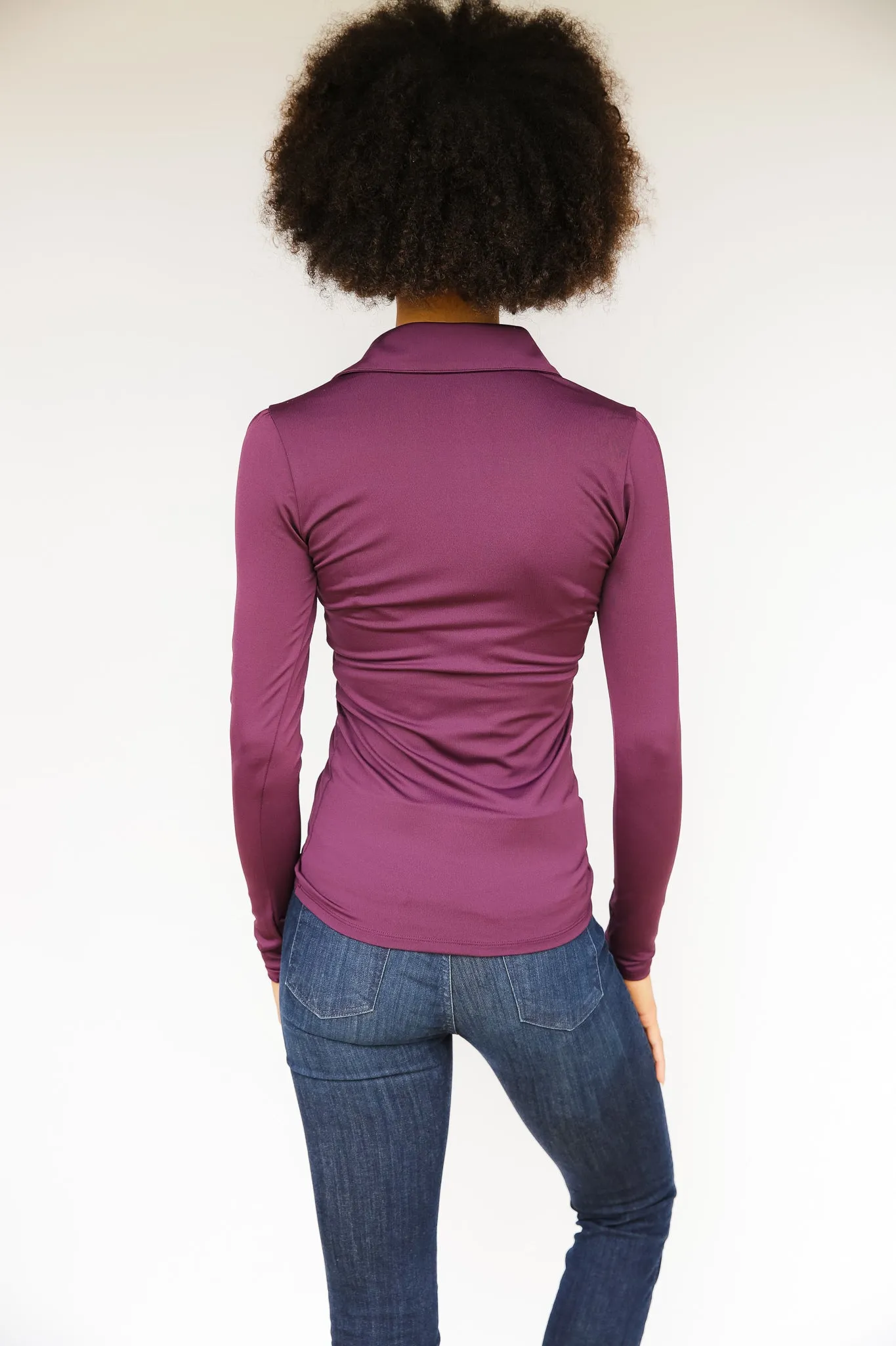 Long Sleeve Gracie Shirt - Eggplant