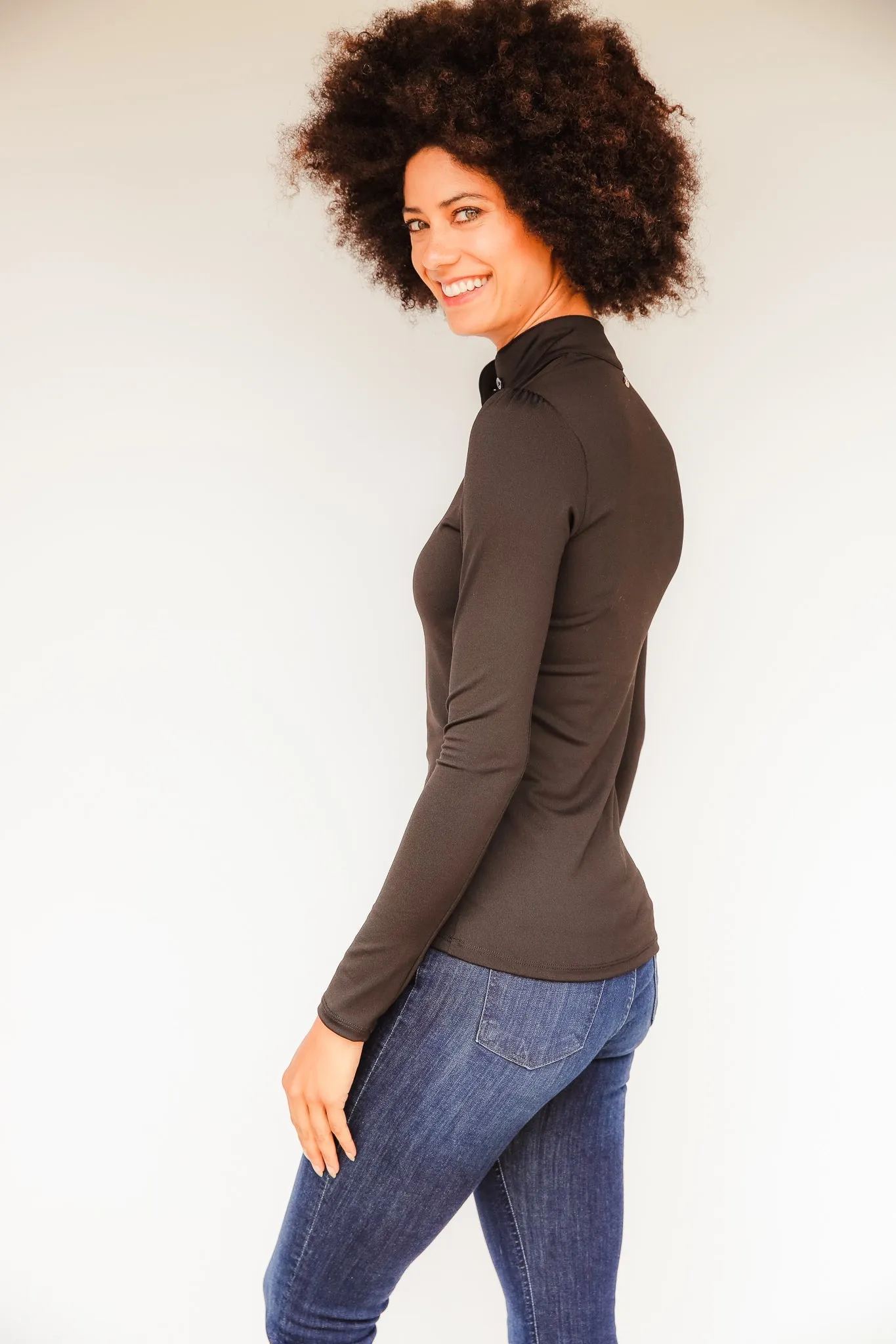 Long Sleeve Jessica Shirt - Black