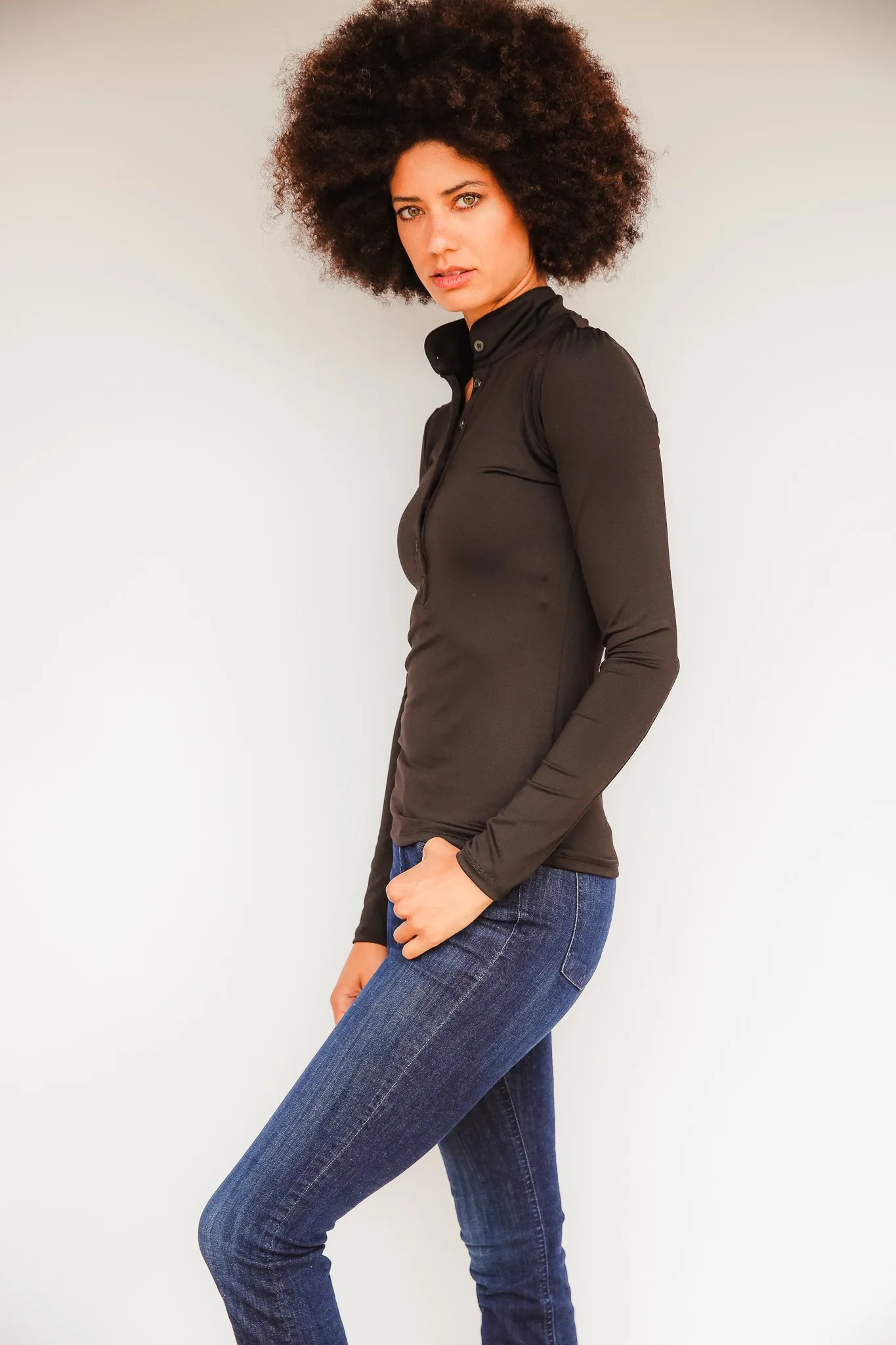 Long Sleeve Jessica Shirt - Black