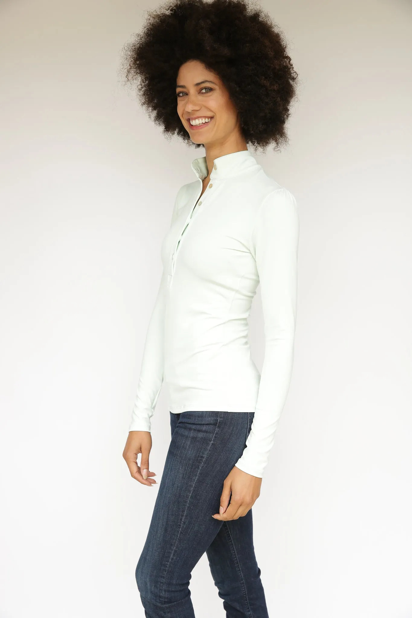 Long Sleeve Jessica Shirt - Mint