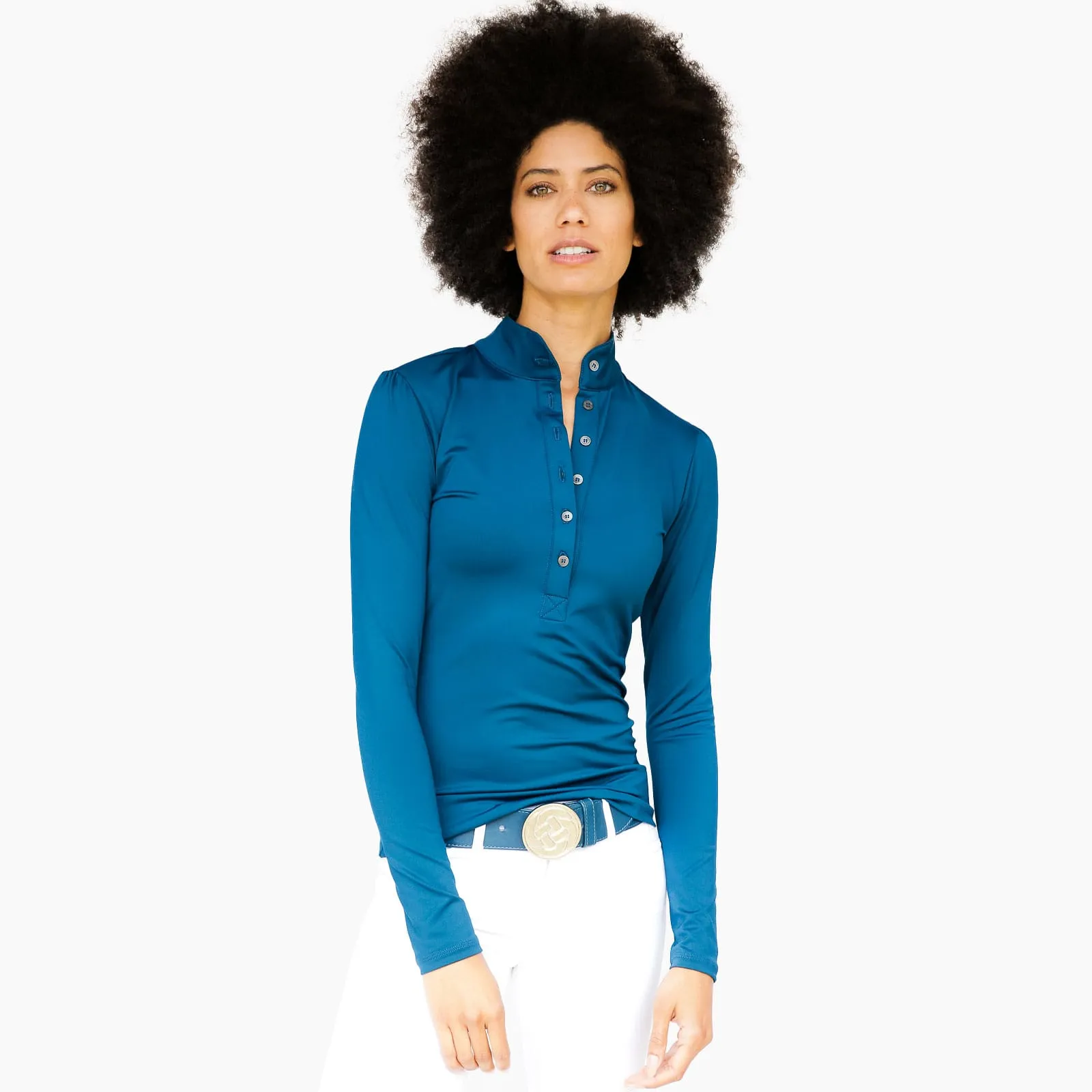 Long Sleeve Jessica Shirt - Moroccan Blue