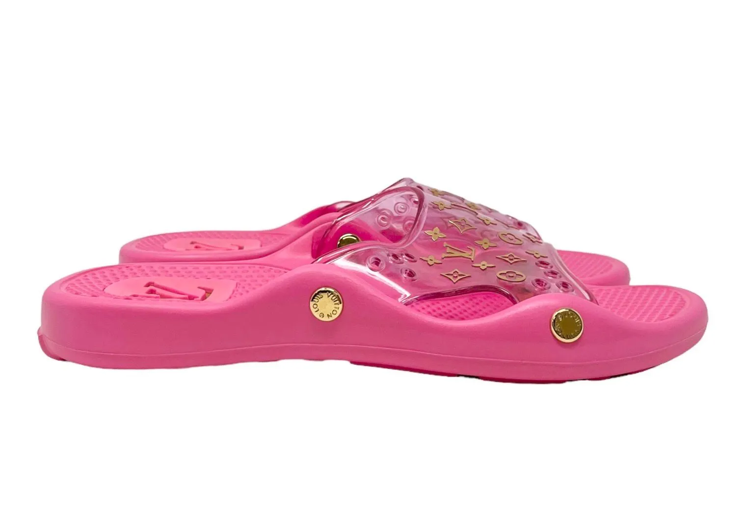 Louis Vuitton Pink Monogram Slides