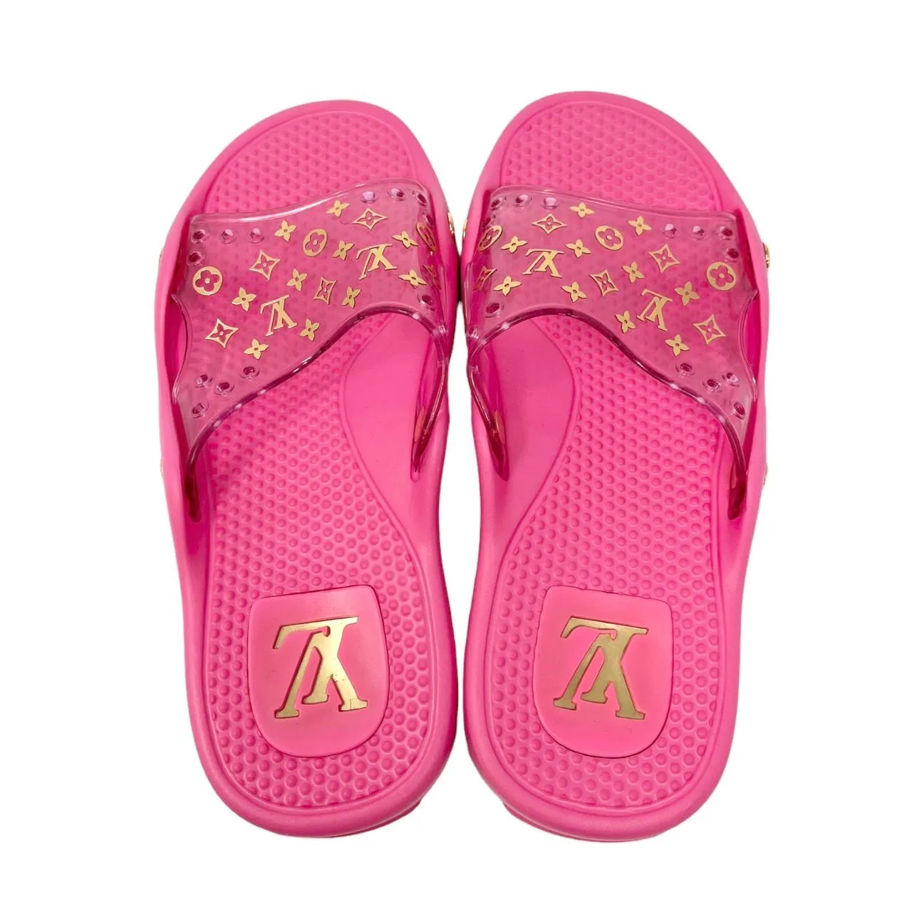Louis Vuitton Pink Monogram Slides