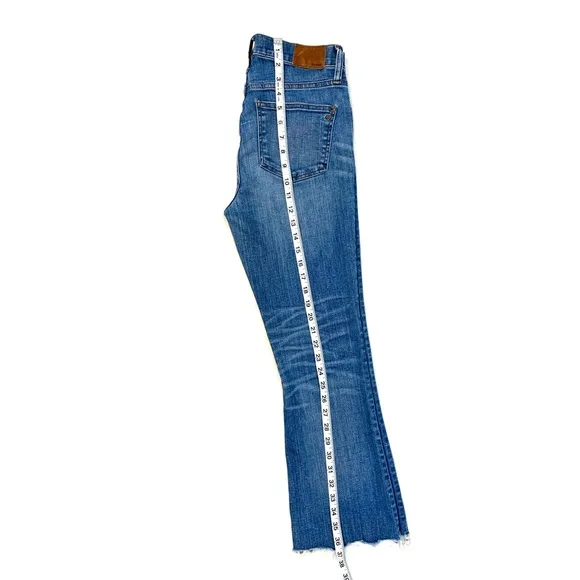 Madewell Cali Demi Boot Jeans Chewed Hem Edition 26 Button Fly
