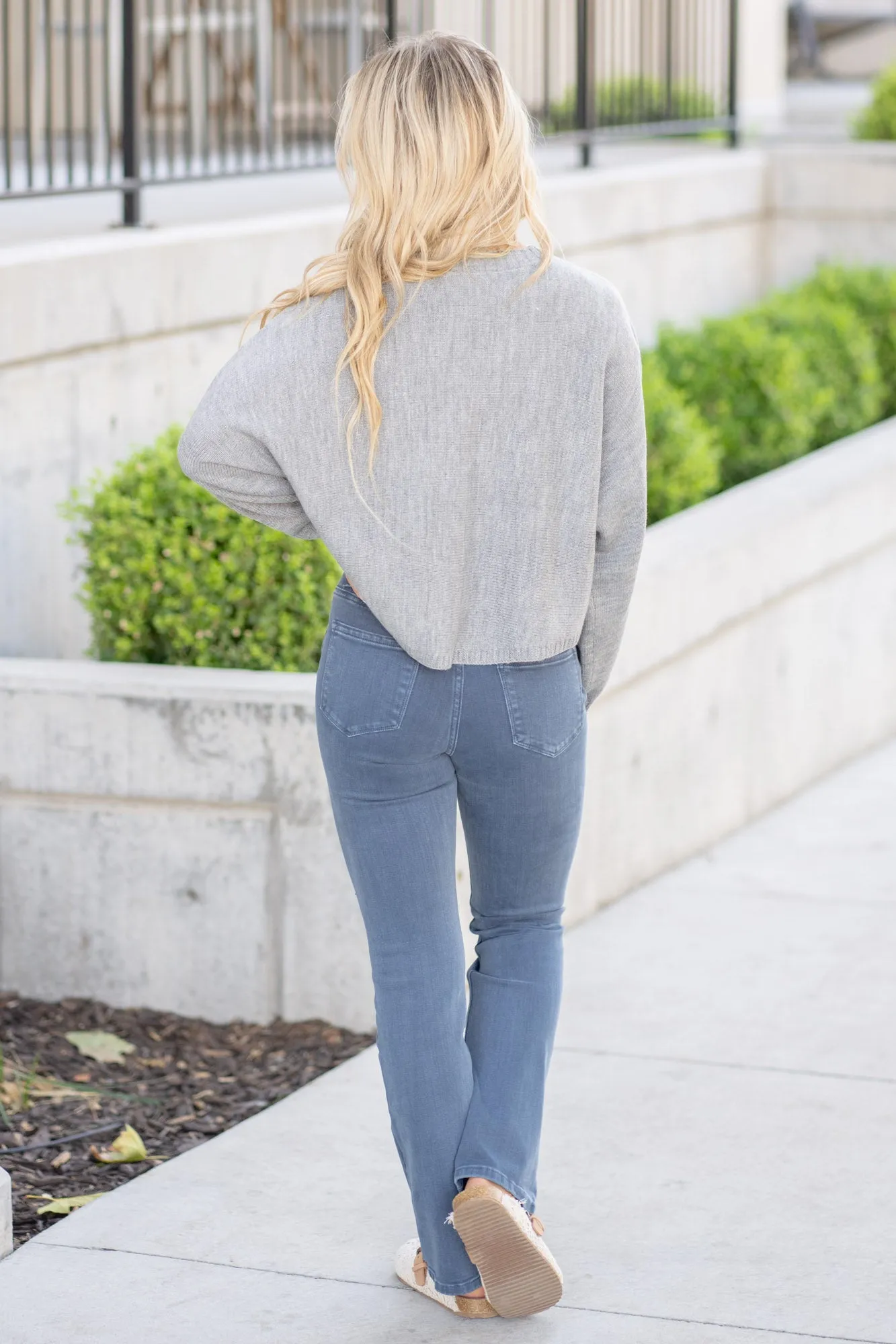 Majolica Blue High Rise Boot Cut