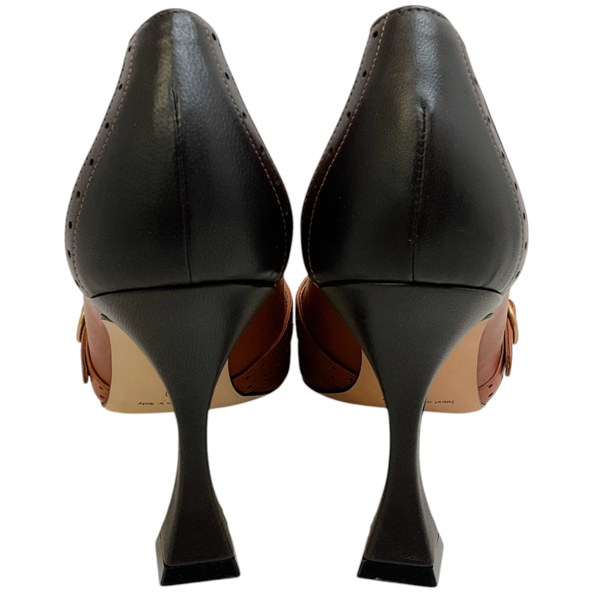 Manolo Blahnik Cognac / Dark Brown Renan Spectator Pumps