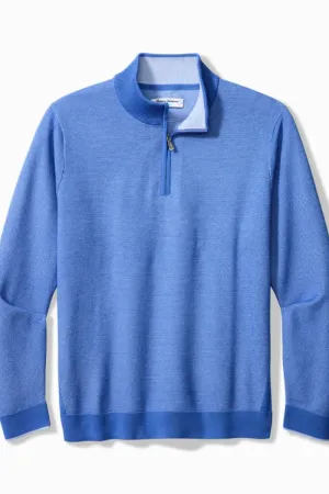 Men's Tommy Bahama | Coolside IslandZone® Long-Sleeve Half-Zip| Mountain Bluebell