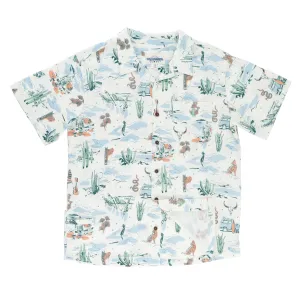 Men’s Tropic High Water Shirt - Motel Surf, White Sand