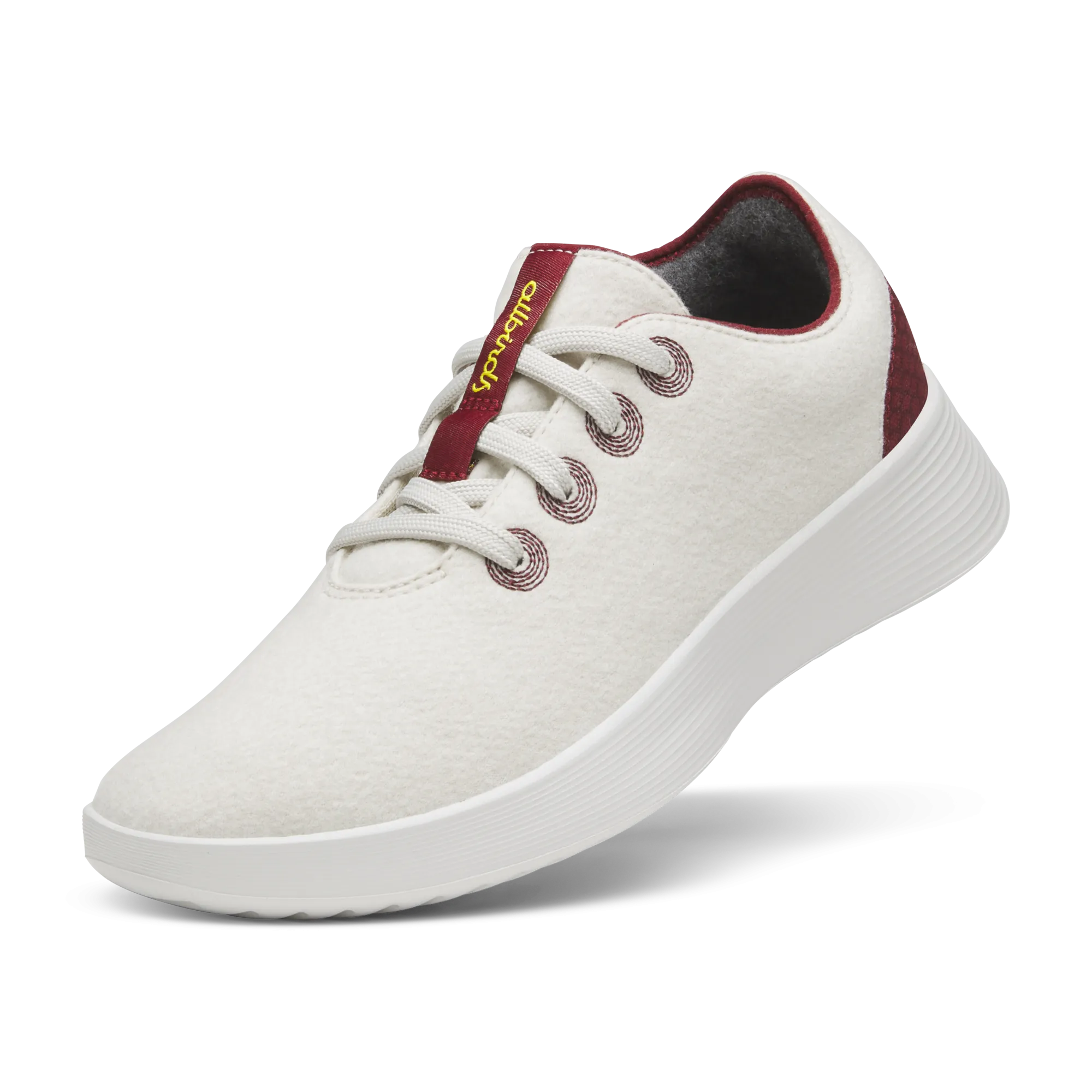 Men's Wool Runner Go - Weathered White/Thunder Red (Barely Grey Sole)