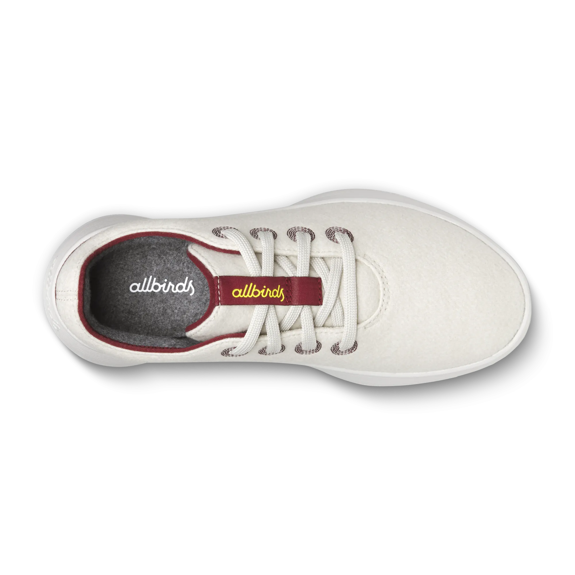 Men's Wool Runner Go - Weathered White/Thunder Red (Barely Grey Sole)