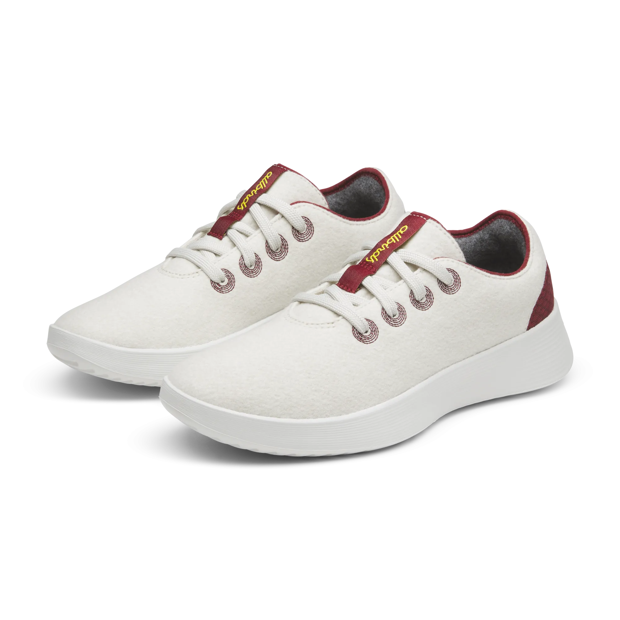 Men's Wool Runner Go - Weathered White/Thunder Red (Barely Grey Sole)