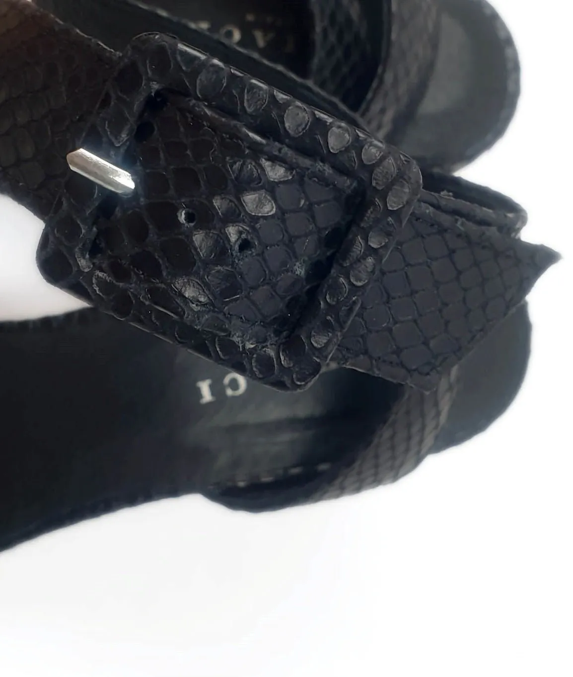 Mi Piaci black leather shoes size 38