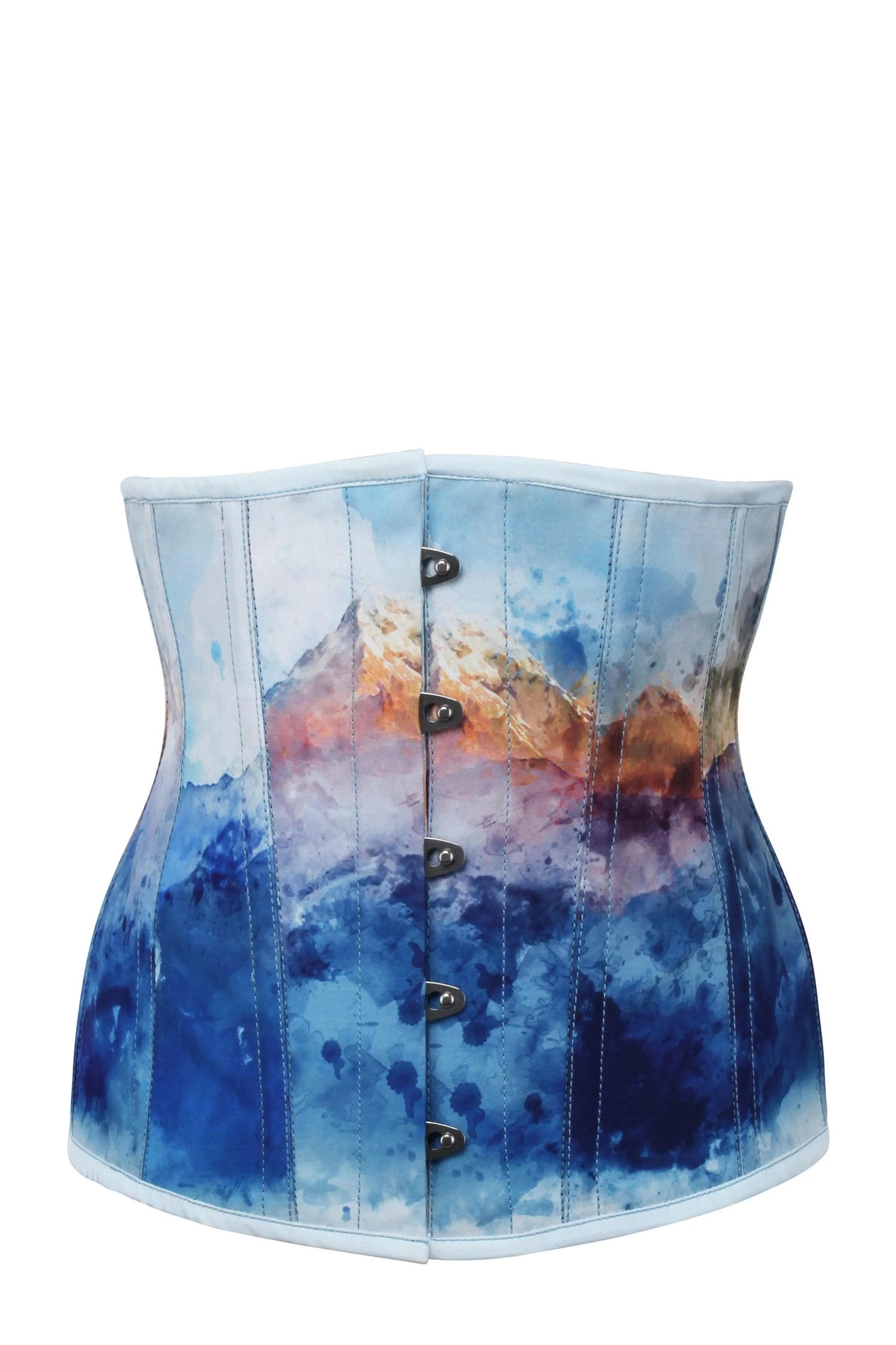 Misty Mountain Print Underbust Corset