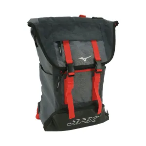 Mizuno JPX Series Badminton Backpack (Charcoal/Light Grey/Red)