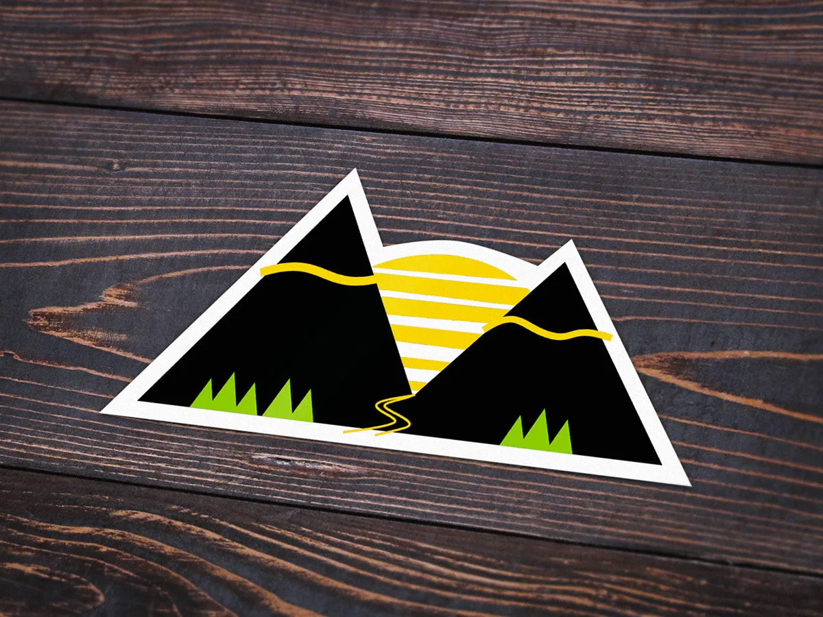 Mountain Sunset Vinyl Sticker