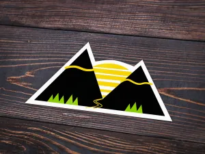 Mountain Sunset Vinyl Sticker